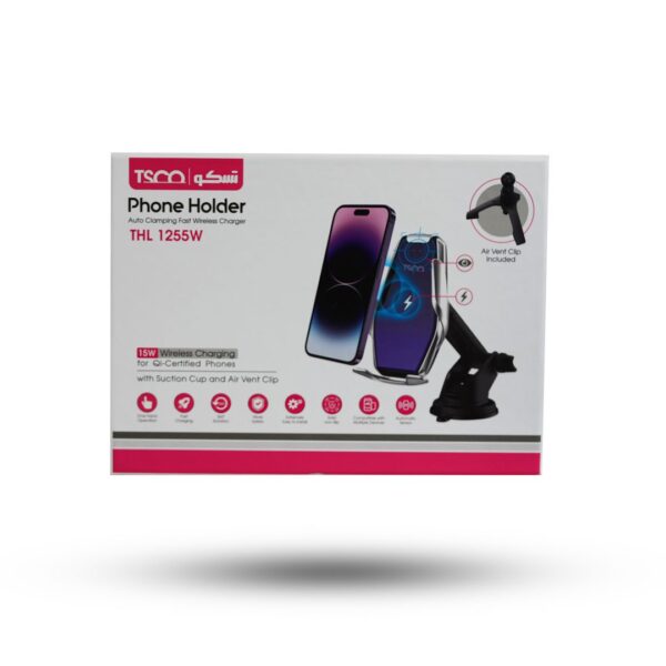 پایه نگهدارنده و شارژر بی سیم گوشی موبایل تسکو مدل THL 1255W - تصویر 3