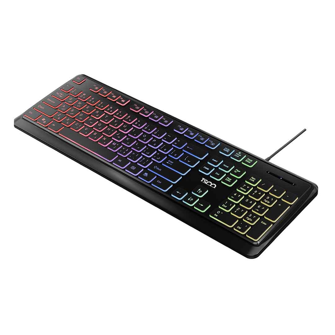 1-2 کیبورد تسکو مدل TK 8046،سوییچ ممبران، Full-size، نورپردازی RGB - تصویر 1